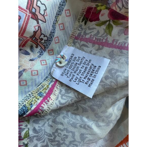 NWT Johnny Was Stano Ife Silk Tank Blouse Size Medium - Picture 7 of 7